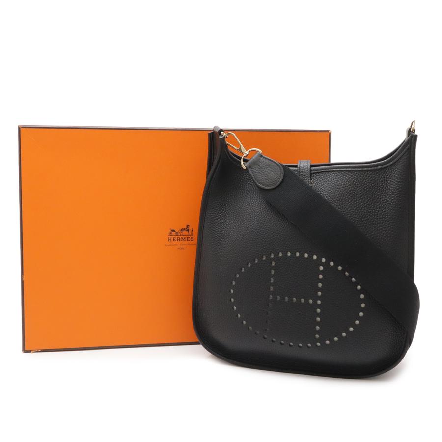 HERMES エルメス エヴリン エブリン II 2 PM ショルダーバッグ 斜め掛け トリヨンクレマンス レザー ブラック 黒 ゴールド金具 □I刻印 | HERMES | 07