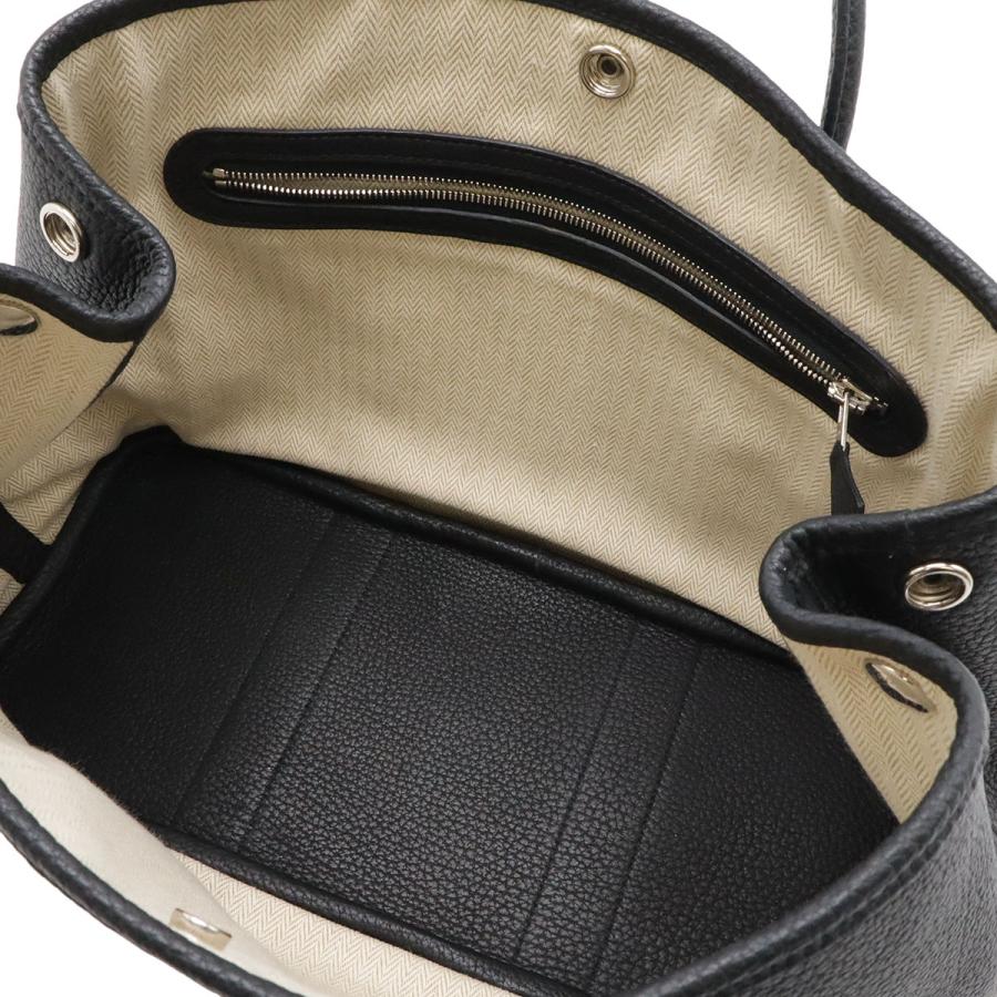 HERMES エルメス ガーデンパーティTPM トートバッグ ハンドバッグ ネゴンダ レザー ノワール ブラック 黒 シルバー金具 □L刻印 | HERMES | 04