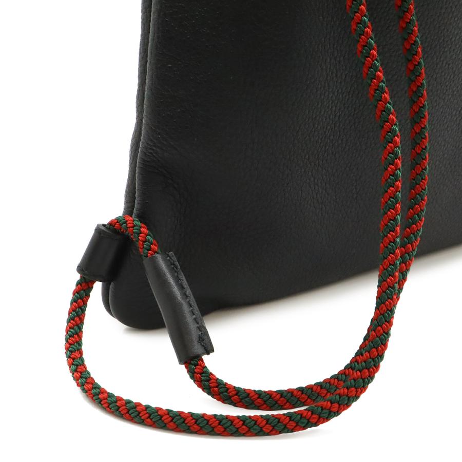 GUCCI グッチ グッチプリント ドローストリング バックパック リュックサック 2WAY トートバッグ 巾着型 レザー ブラック 黒 494053 | GUCCI | 04