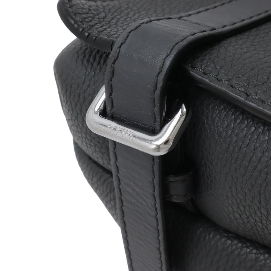 LOEWE ロエベ アナグラム ミリタリー メッセンジャーバッグ XS ショルダーバッグ 斜め掛け レザー グレー シルバー金具 B553A72X22 | LOEWE | 04