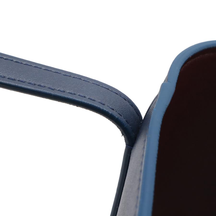 Cartier カルティエ マストライン マスト ドゥ カルティエ トートバッグ ショルダーバッグ セミショルダー レザー ブルー 青 ミラー付き | Cartier | 03
