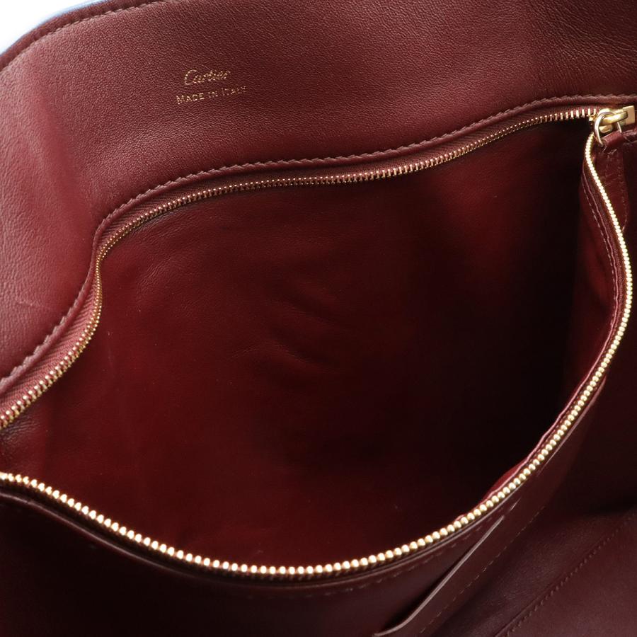 Cartier カルティエ マストライン マスト ドゥ カルティエ トートバッグ ショルダーバッグ セミショルダー レザー ブルー 青 ミラー付き | Cartier | 06
