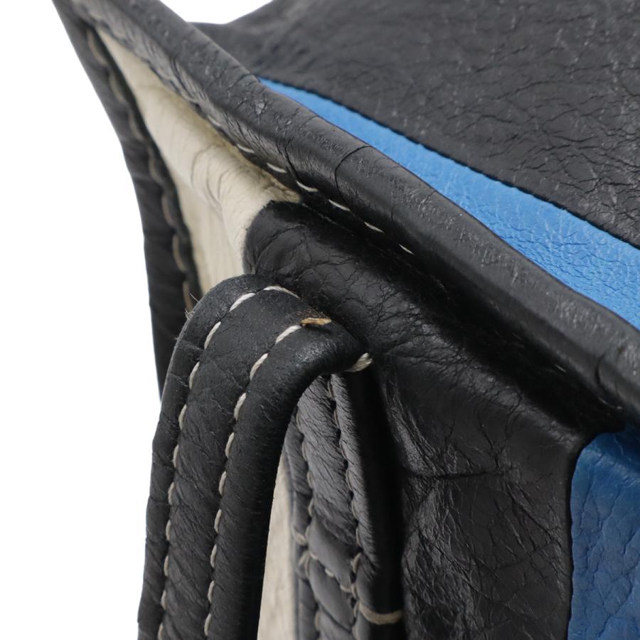 BALENCIAGA バレンシアガ バザール ショッパー トートバッグ 2WAY ショルダーバッグ 斜め掛け レザー ストライプ ブラック ホワイト | BALENCIAGA | 05