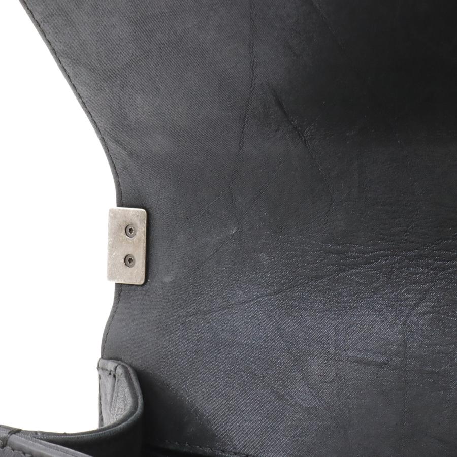 CHANEL シャネル ボーイシャネル25 ココマーク ビーズ チェーンショルダーバッグ レザー ブラック 黒 アンティークシルバー シルバー金具 | CHANEL | 05