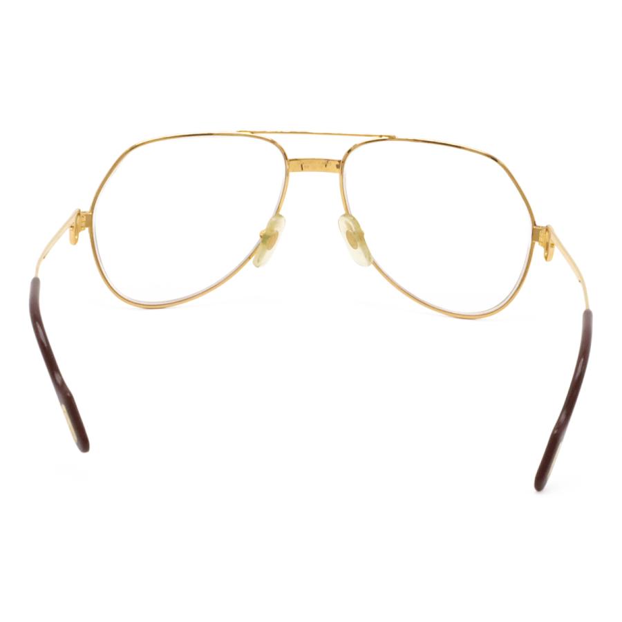 Cartier カルティエ サントス ダブルブリッジ ツーブリッジ ティアドロップ 眼鏡 めがね メガネフレーム 度入り クリア ゴールド金具 | Cartier | 02