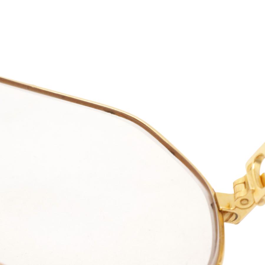 Cartier カルティエ サントス ダブルブリッジ ツーブリッジ ティアドロップ 眼鏡 めがね メガネフレーム 度入り クリア ゴールド金具 | Cartier | 04