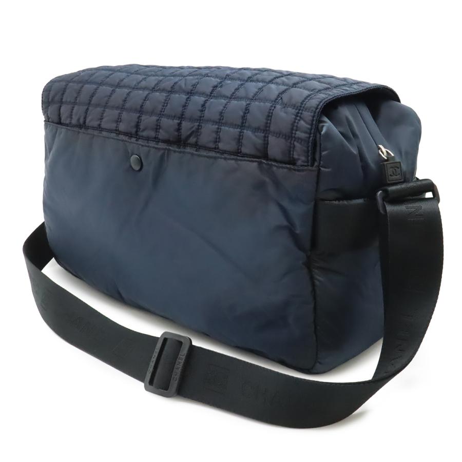 CHANEL シャネル スポーツライン ココマーク メッセンジャーバッグ ショルダーバッグ 斜め掛け キルティング ナイロン ネイビー 紺 | CHANEL | 01