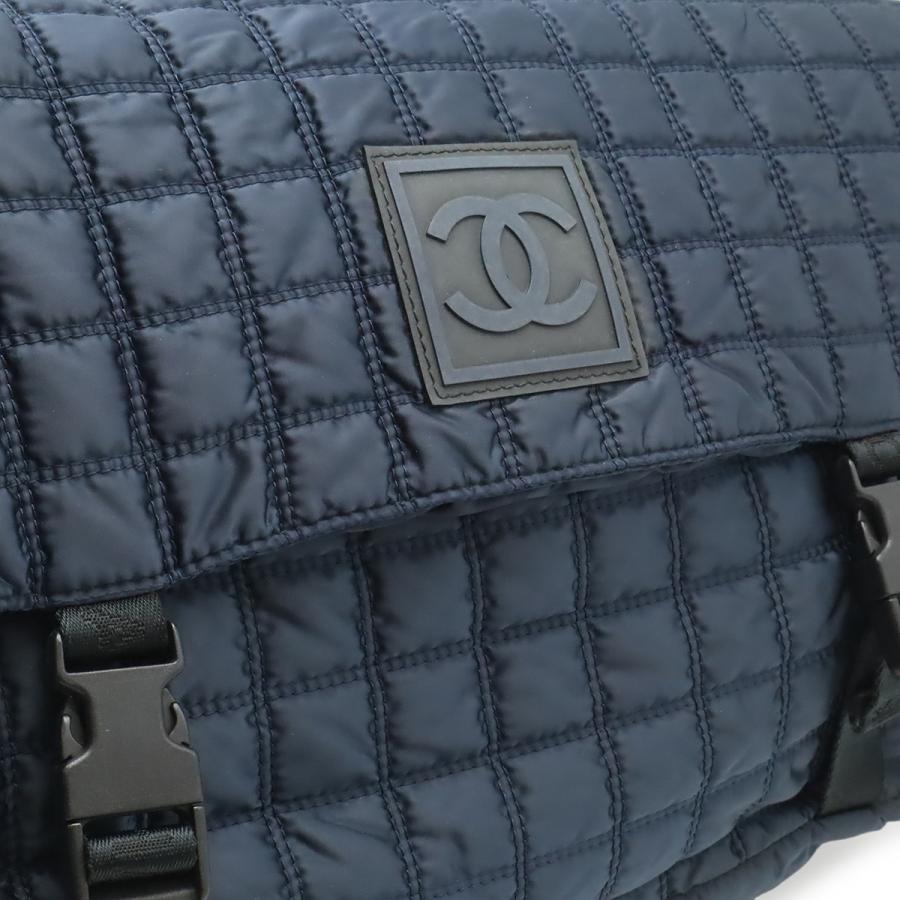 CHANEL シャネル スポーツライン ココマーク メッセンジャーバッグ ショルダーバッグ 斜め掛け キルティング ナイロン ネイビー 紺 | CHANEL | 07