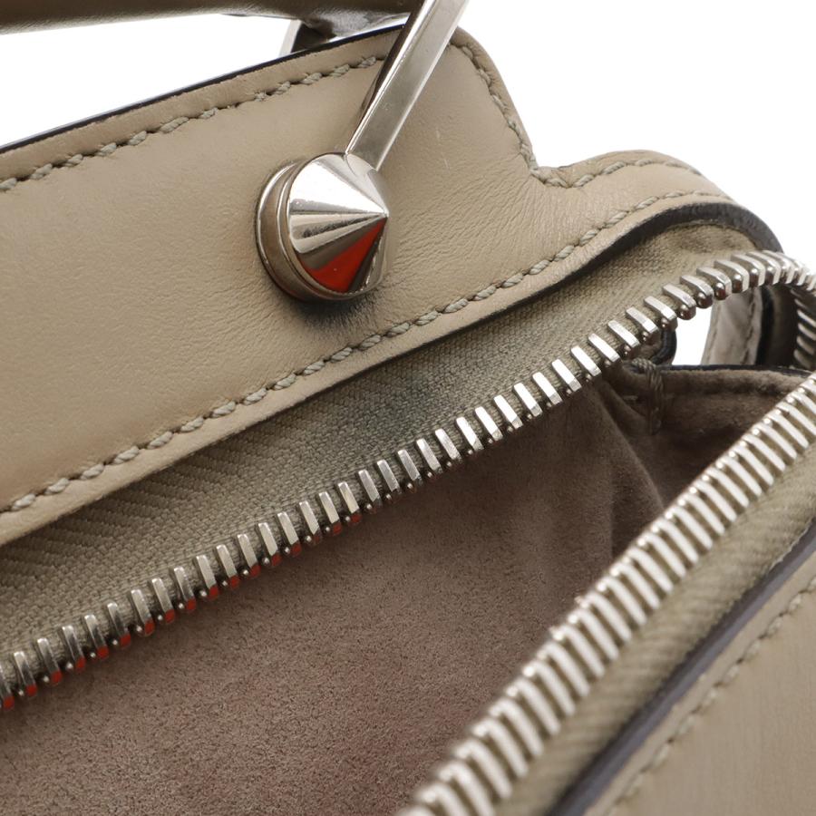 FENDI フェンディ ドットコム ハンドバッグ 2WAY ショルダーバッグ セミショルダー レザー グレージュ ポーチ付き 8BN293 | FENDI | 07