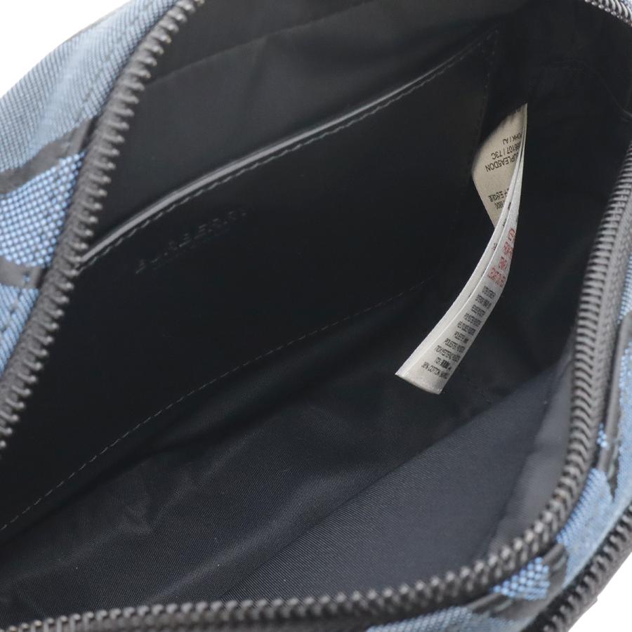 BURBERRY バーバリー ロゴ ORMOND オーモンド パディバッグ クロスボディバッグ ショルダーバッグ キャンバス レザー ブルー ブラック 黒 | BURBERRY | 06