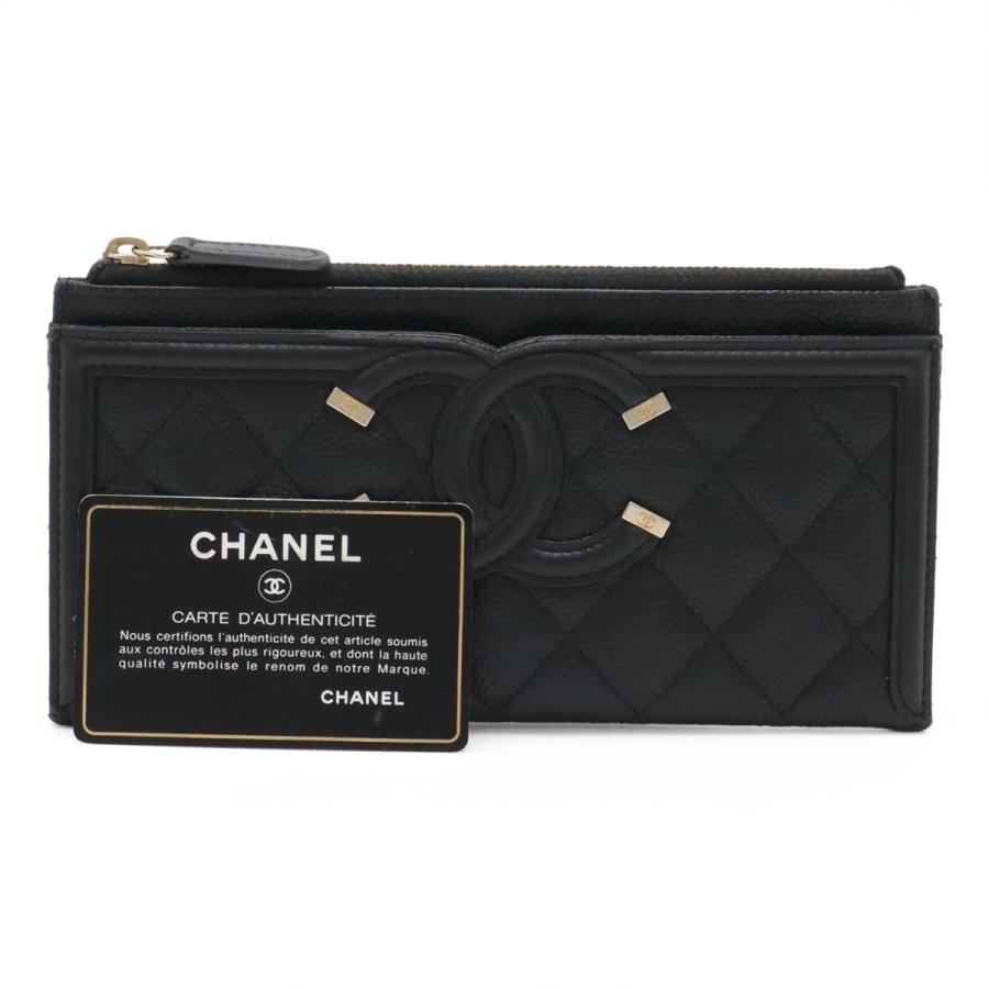 CHANEL（シャネル） CCフィリグリー ココマーク マトラッセ 長財布