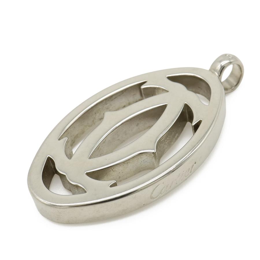 Cartier カルティエ 2Cモチーフ 2Cロゴ ペンダントトップ ヘッド チャーム ネックレス シルバー チェーン社外品 | Cartier | 01