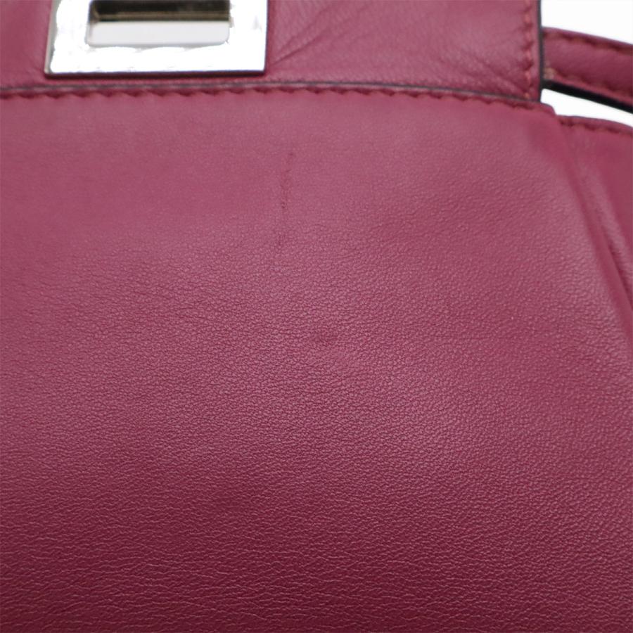 FENDI フェンディ マイクロ ピーカブー ハンドバッグ ミニバッグ 2WAY ショルダーバッグ 斜め掛け レザー ローズパープル シルバー金具 | FENDI | 03