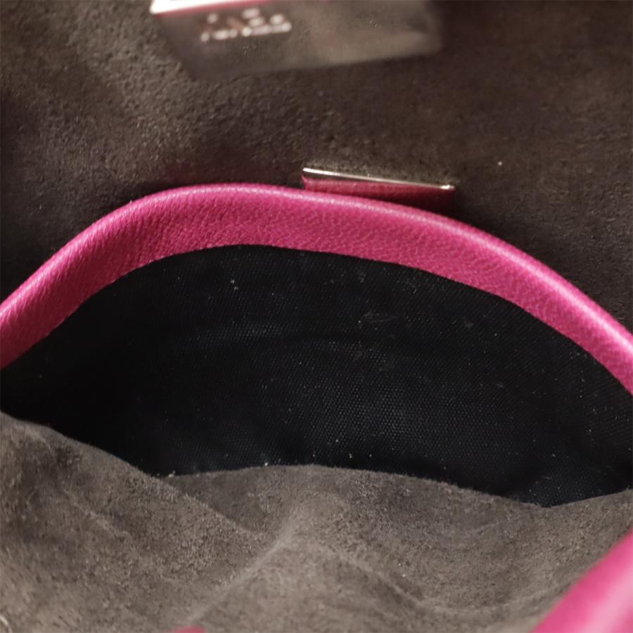 FENDI フェンディ マイクロ ピーカブー ハンドバッグ ミニバッグ 2WAY ショルダーバッグ 斜め掛け レザー ローズパープル シルバー金具 | FENDI | 07
