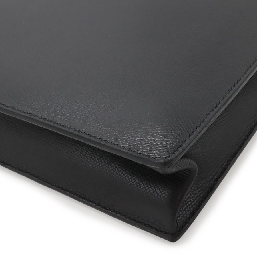 HERMES エルメス テリル ビジネスバッグ ブリーフケース 書類カバン レザー ブラック 黒 シルバー金具 □H刻印 | HERMES | 02