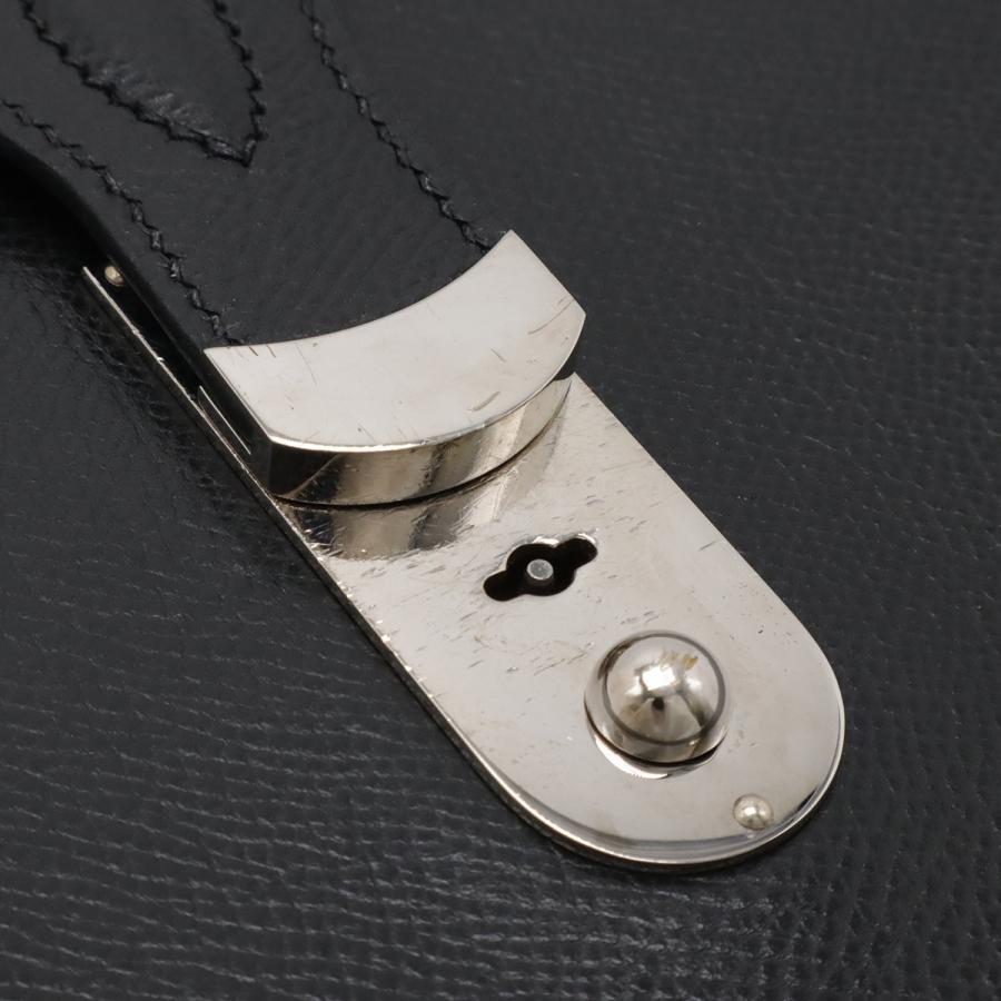 HERMES エルメス テリル ビジネスバッグ ブリーフケース 書類カバン レザー ブラック 黒 シルバー金具 □H刻印 | HERMES | 03