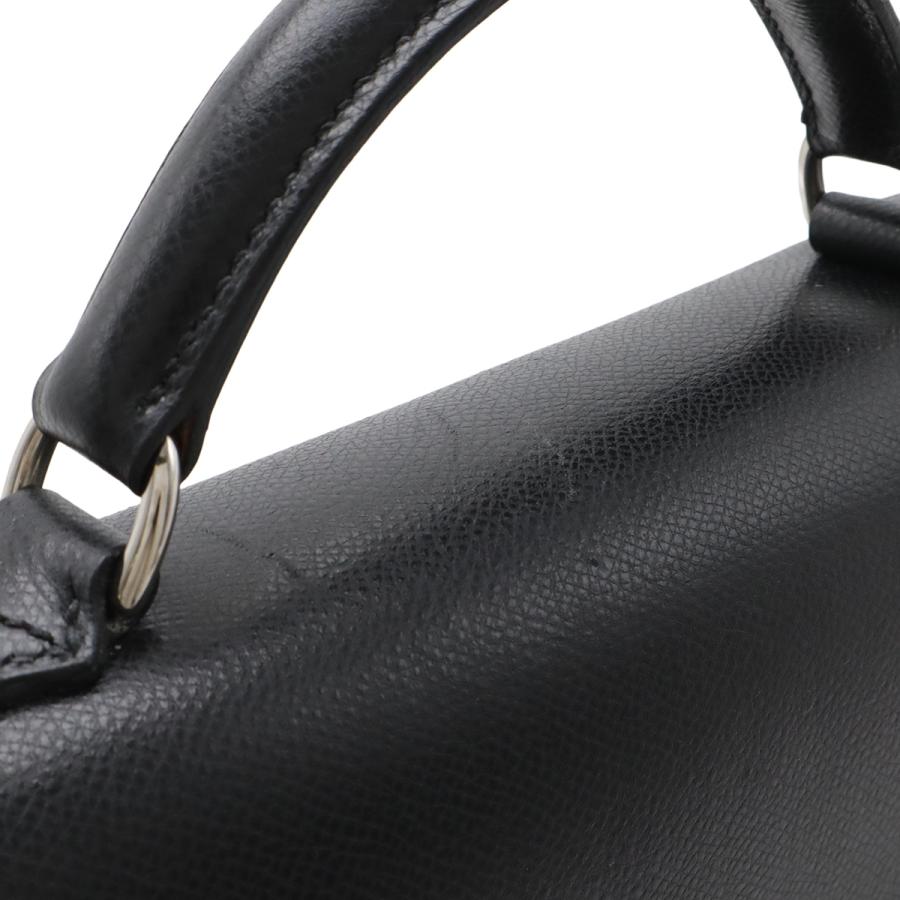 HERMES エルメス テリル ビジネスバッグ ブリーフケース 書類カバン レザー ブラック 黒 シルバー金具 □H刻印 HERMES（エルメス） テリル ビジネスバッグ ブリーフケース 書類カバン