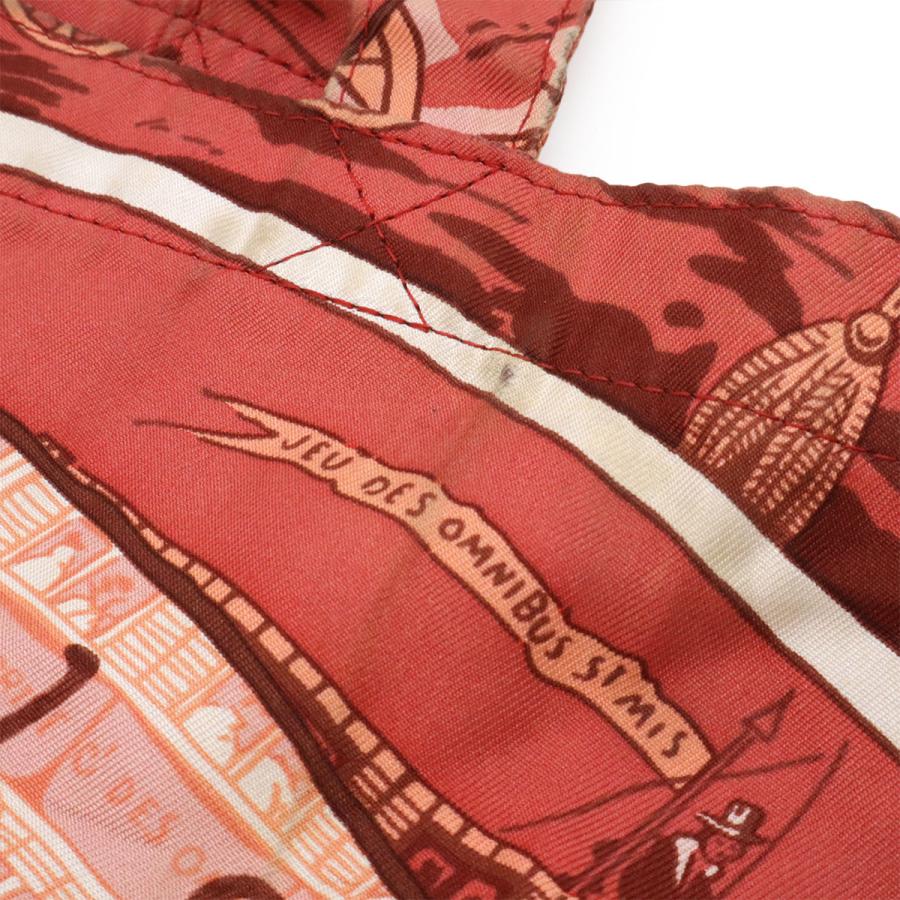 HERMES エルメス シルキーポップ エコバッグ トートバッグ 折り畳み ブッフルスキッパー レザー シルク ルージュアッシュ レッド | HERMES | 06