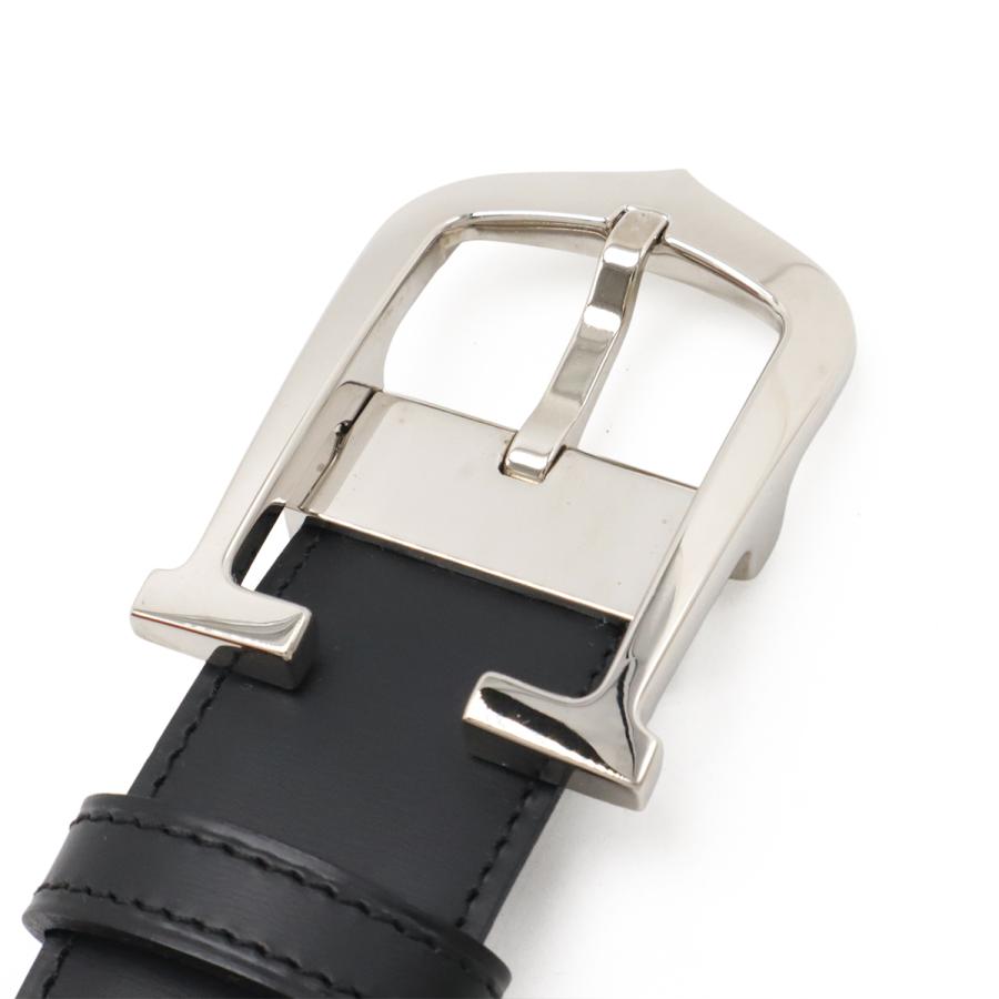 Cartier カルティエ C アロンジェ リバーシブル ベルト レザー ブラック 黒 ダークブラウン シルバー金具 実寸約100cm カット済 L5000152 | Cartier | 02