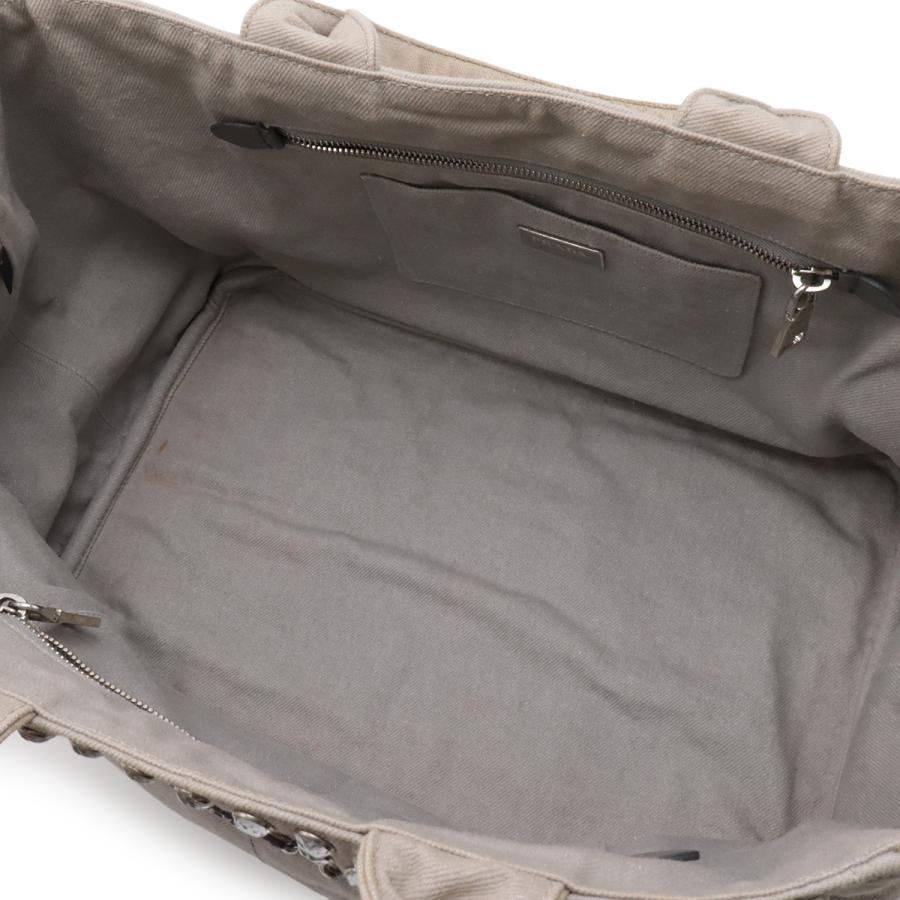 PRADA プラダ CANAPA カナパ ビジュー トートバッグ 2WAY ショルダーバッグ デニム NUBE ライトグレー 海外ブティック購入品 B2642O | PRADA | 07