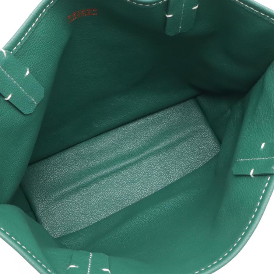GOYARD ゴヤール ANJOU アンジュミニ トートバッグ ハンドバッグ リバーシブル コーティングキャンバス レザー グリーン 緑 ポーチ欠品 | GOYARD | 04