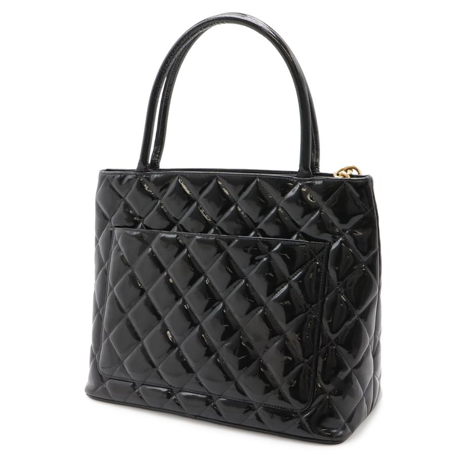 CHANEL シャネル マトラッセ ココマーク 復刻トート トートバッグ ショルダーバッグ エナメル レザー ブラック 黒 ゴールド金具 A01804 | CHANEL | 01