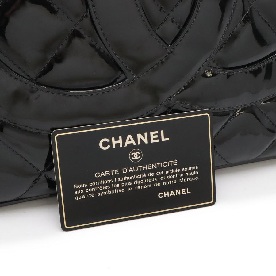 CHANEL シャネル マトラッセ ココマーク 復刻トート トートバッグ ショルダーバッグ エナメル レザー ブラック 黒 ゴールド金具 A01804 | CHANEL | 08