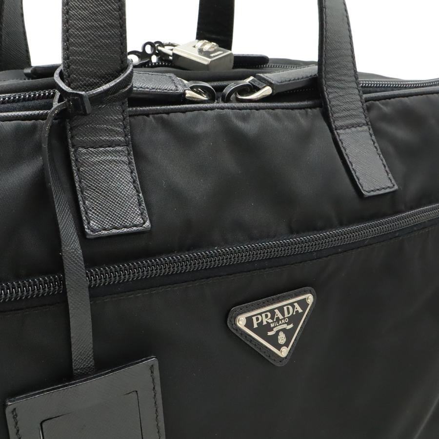 PRADA プラダ トライアングルロゴ ビジネスバッグ ブリーフケース 2WAY ショルダーバッグ ナイロン NERO 黒 ブラック 2VE407 | PRADA | 07