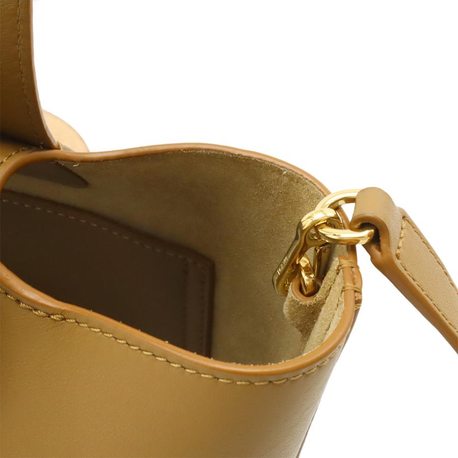 LOEWE ロエベ ペブル バケットバッグ ミニ ハンドバッグ 2WAY ショルダーバッグ スムースカーフ レザー ブラウン茶 ゴールド金具 | LOEWE | 03