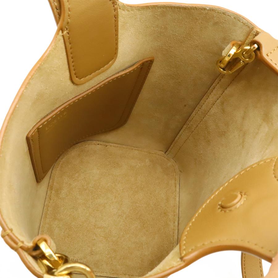 LOEWE ロエベ ペブル バケットバッグ ミニ ハンドバッグ 2WAY ショルダーバッグ スムースカーフ レザー ブラウン茶 ゴールド金具 | LOEWE | 06