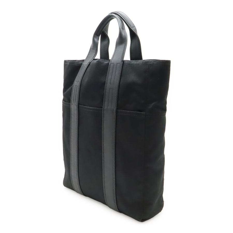 HERMES エルメス アカプルコ カバスMM トートバッグ ラージトート ハンドバッグ トワルシェブロン キャンバス レザー ブラック 黒 | HERMES | 01