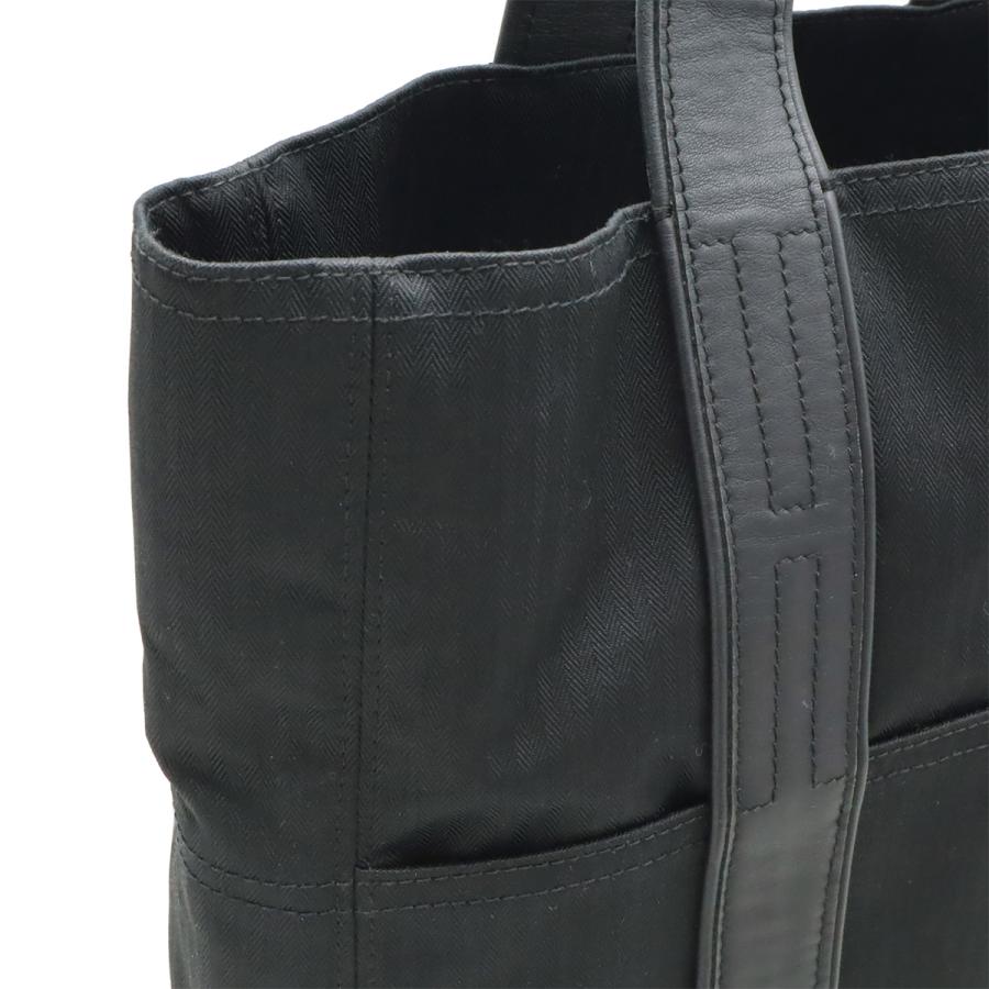 HERMES エルメス アカプルコ カバスMM トートバッグ ラージトート ハンドバッグ トワルシェブロン キャンバス レザー ブラック 黒 | HERMES | 03