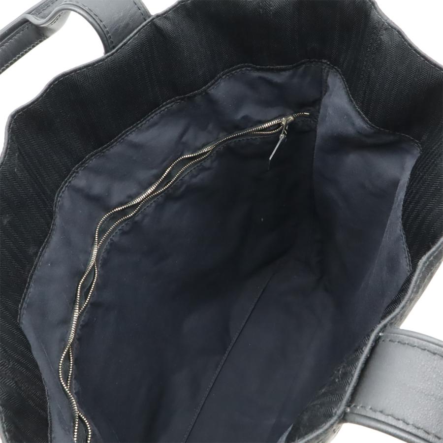HERMES エルメス アカプルコ カバスMM トートバッグ ラージトート ハンドバッグ トワルシェブロン キャンバス レザー ブラック 黒 | HERMES | 05