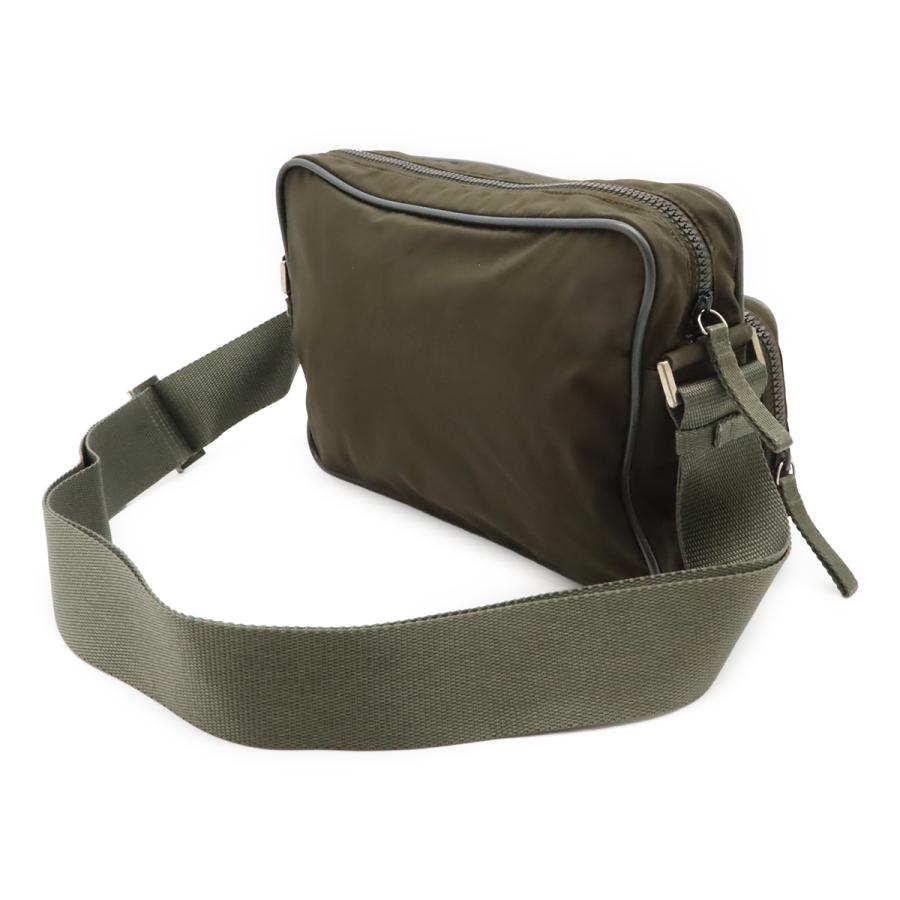 PRADA プラダ プラダスポーツ スポーツライン ショルダーバッグ 斜め掛け ナイロン カーキ グレー シルバー金具 4VA122 | PRADA | 01