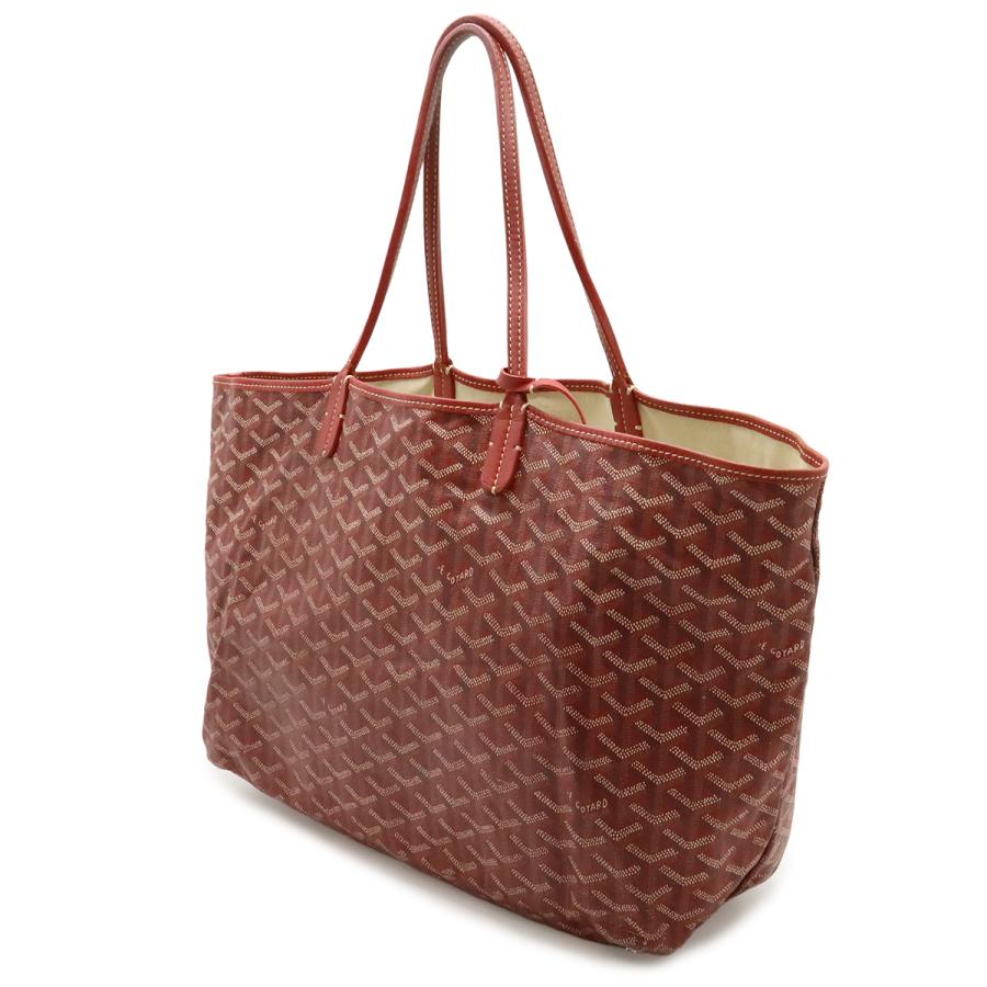 GOYARD ゴヤール サンルイPM トートバッグ ショルダーバッグ コーティングキャンバス PVC レザー レッド 赤 ホワイト 白 ポーチ付き | GOYARD | 01
