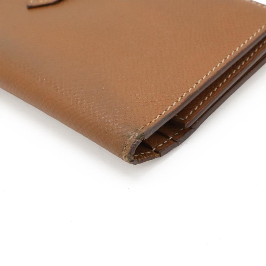 HERMES エルメス ベアン 2PLIS デュプリ 3つ折長財布 三つ折り長財布 ヴォーエプソン レザー ゴールド キャメル ブラウン シルバー金具 | HERMES | 02