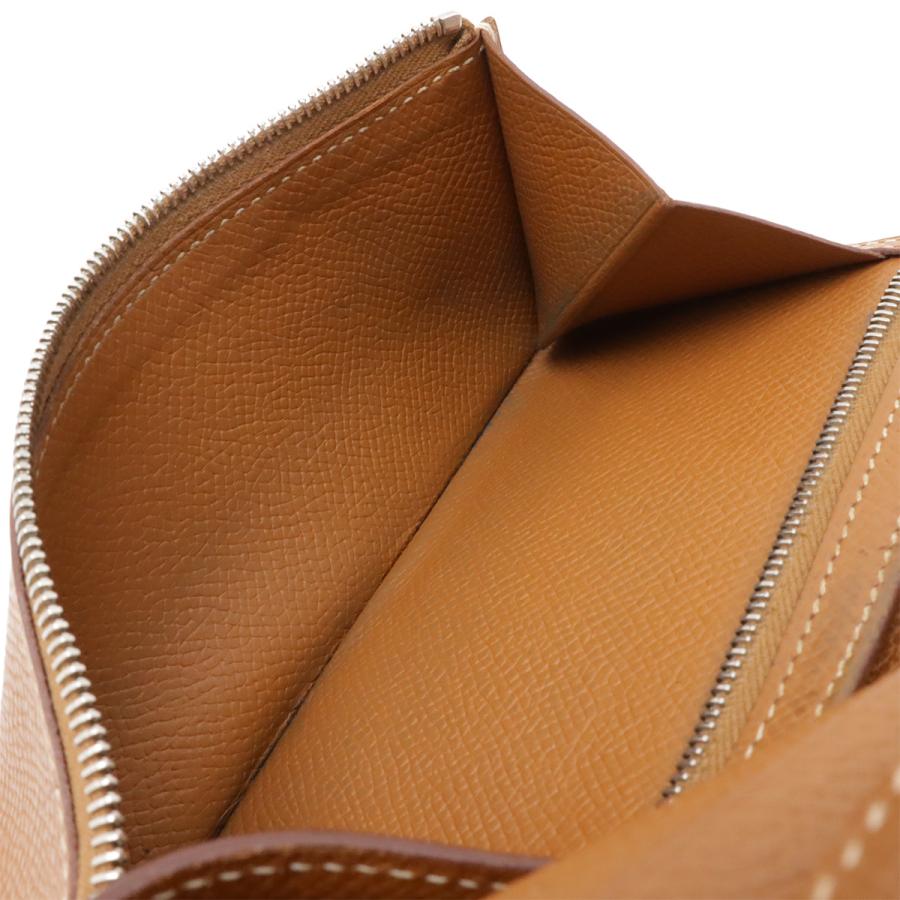 HERMES エルメス ベアン 2PLIS デュプリ 3つ折長財布 三つ折り長財布 ヴォーエプソン レザー ゴールド キャメル ブラウン シルバー金具 | HERMES | 08