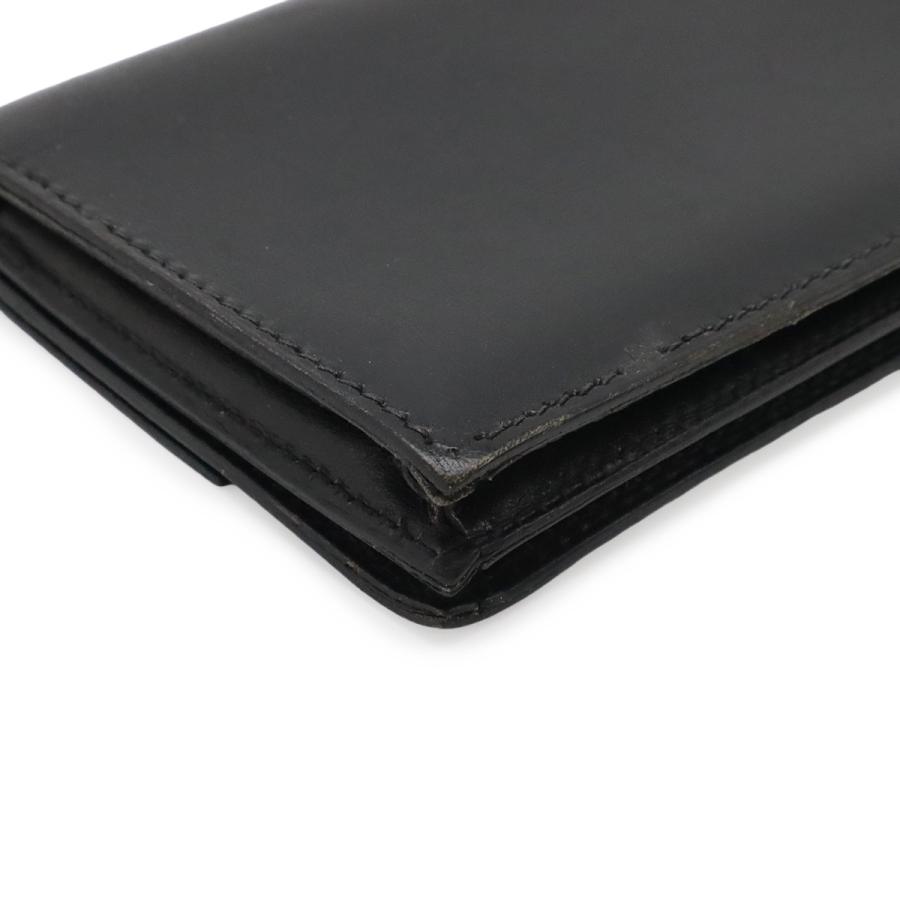 HERMES エルメス サクラ セリエボタン カードケース 名刺入れ ボックスカーフ BOXカーフ レザー ブラック 黒 シルバー金具 □G刻印 | HERMES | 02