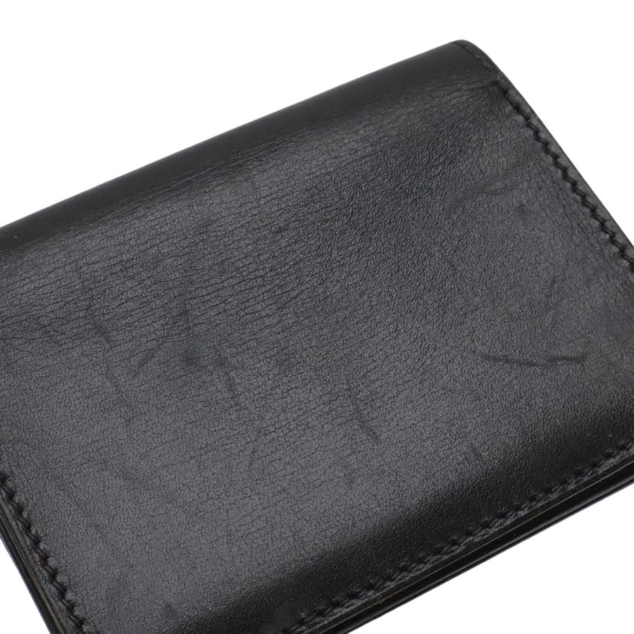 HERMES エルメス サクラ セリエボタン カードケース 名刺入れ ボックスカーフ BOXカーフ レザー ブラック 黒 シルバー金具 □G刻印 | HERMES | 03