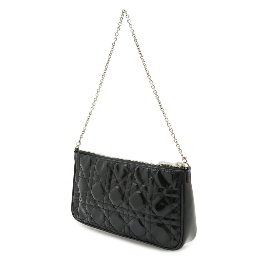 Christian Dior クリスチャン ディオール レディディオール カナージュ チェーンショルダーバッグ 肩掛け パテントレザー ブラック 黒 | Christian Dior | 01