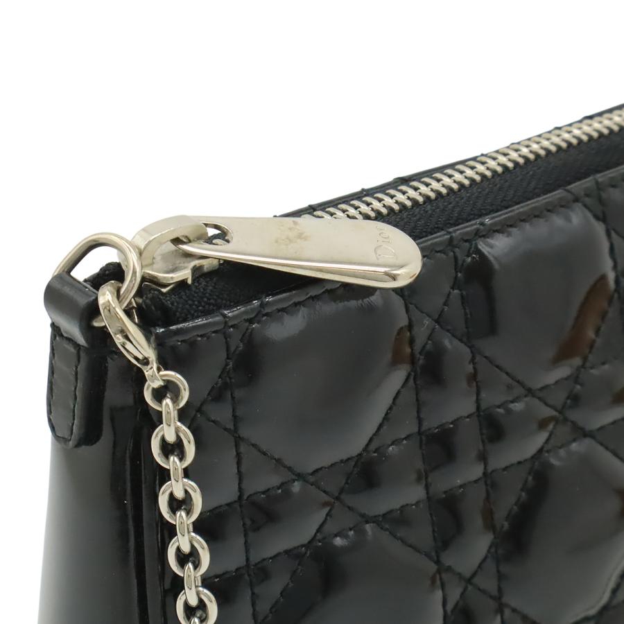 Christian Dior クリスチャン ディオール レディディオール カナージュ チェーンショルダーバッグ 肩掛け パテントレザー ブラック 黒 | Christian Dior | 03