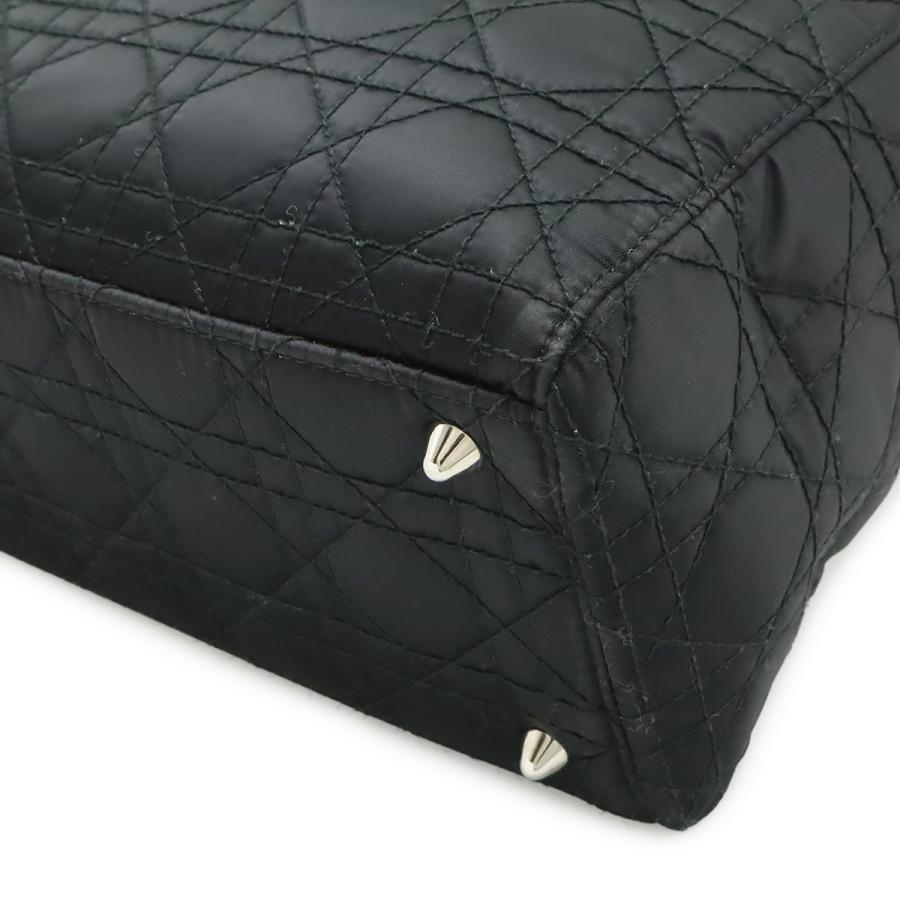 Christian Dior クリスチャン ディオール レディディオール カナージュ ハンドバッグ 2WAY ショルダーバッグ サテン レザー ブラック 黒 | Christian Dior | 02