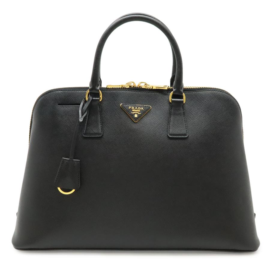 PRADA プラダ サフィアーノ ハンドバッグ トートバッグ レザー NERO ブラック 黒 ゴールド金具 BL0812 | PRADA