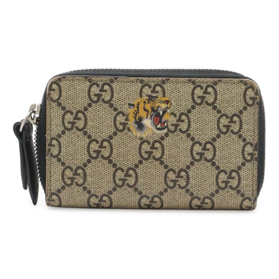 GUCCI グッチ ベスティアリー GGスプリーム ラウンドファスナー コインケース 小銭入れ コインパース タイガープリント トラ PVC | GUCCI