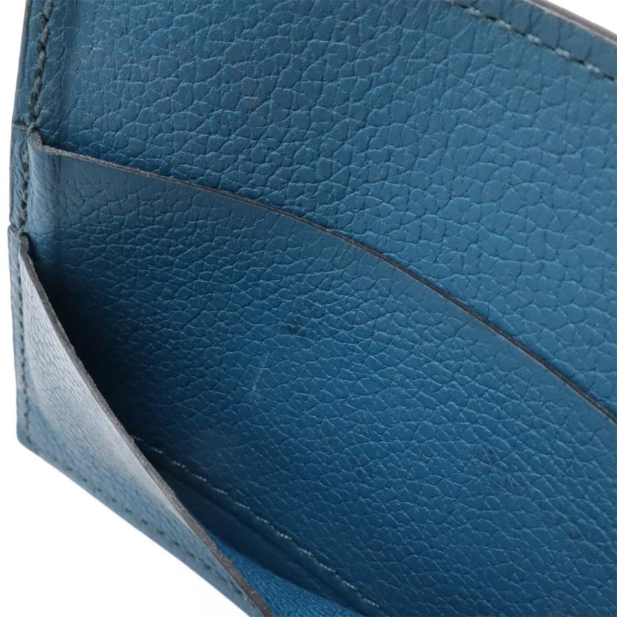 HERMES エルメス ポーカー 2つ折札入れ 二つ折り財布 マネークリップ式 ビルクリップ ヴォーエプソン レザー ピーコックブルー系 | HERMES | 04