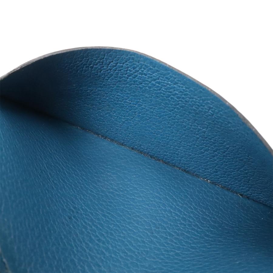 HERMES エルメス ポーカー 2つ折札入れ 二つ折り財布 マネークリップ式 ビルクリップ ヴォーエプソン レザー ピーコックブルー系 | HERMES | 05