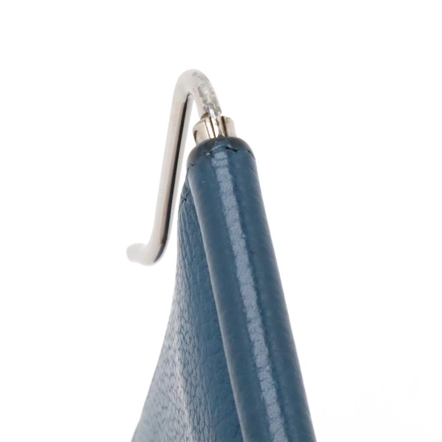 HERMES エルメス ポーカー 2つ折札入れ 二つ折り財布 マネークリップ式 ビルクリップ ヴォーエプソン レザー ピーコックブルー系 | HERMES | 07