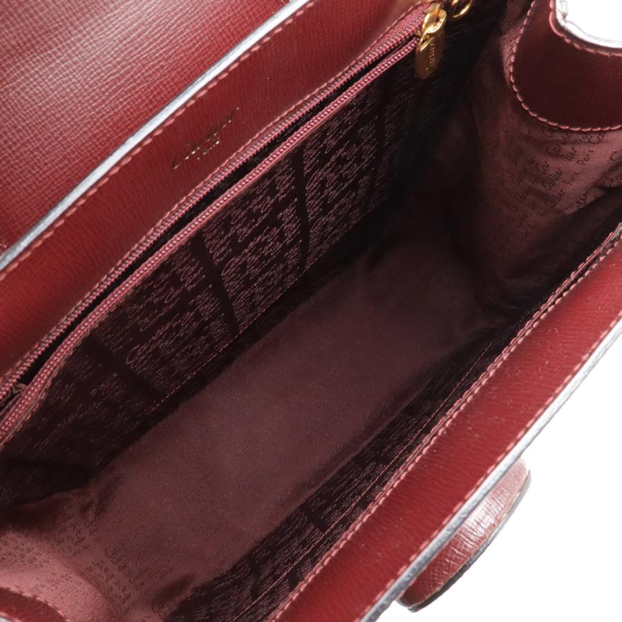 Cartier カルティエ マストライン マスト ドゥ カルティエ トートバッグ ショルダーバッグ セミショルダー 肩掛け レザー ボルドー | Cartier | 04