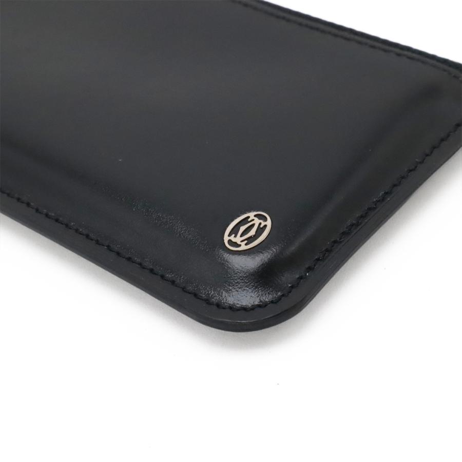 Cartier カルティエ パシャ ドゥ カルティエ コインケース 小銭入れ コインパース レザー ブラック 黒 シルバー金具 キーフック付き | Cartier | 02