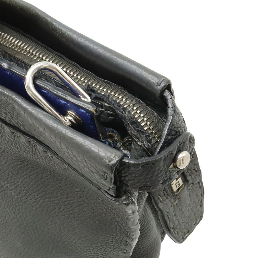 FENDI フェンディ セレリア ピーカブー フィット ビジネスバッグ ブリーフケース ハンドバッグ レザー グレー ブルー シルバー金具 | FENDI | 06